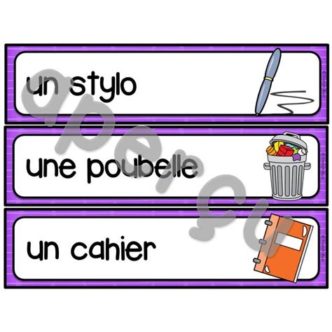 Les Objets Dans La Classe Vocabulaire Lexique