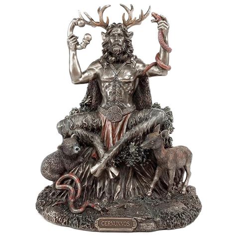 Resin Cernunnos Sitting Celtic God Underworld Statue Sculpture Etsy