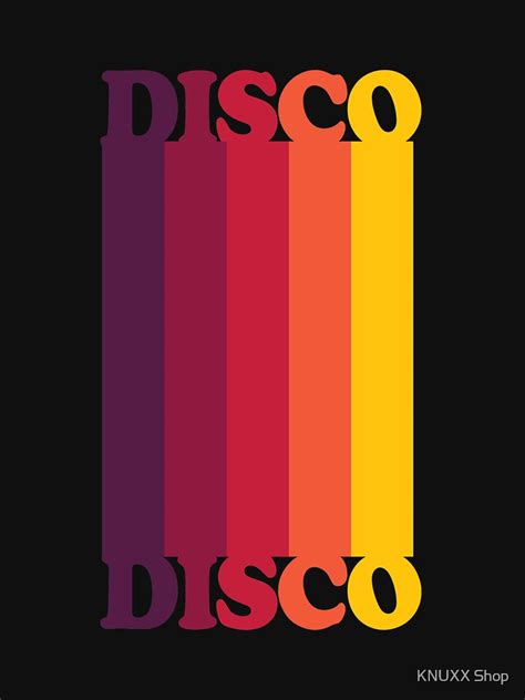 Disco 1970s Style Color 1970s Disco Funk Vintage Retro Neon Funk T