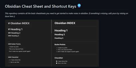 Ultimate Obsidian Cheat Sheet Product Information Latest Updates