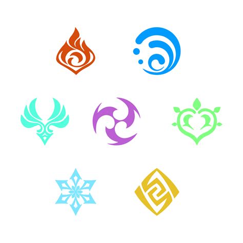 Genshin Element Symbols Flexsweet