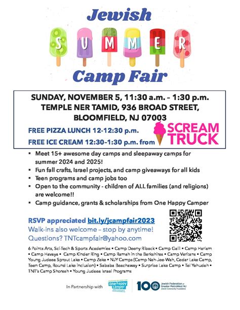 Jewish Camp Fair At Temple Ner Tamid Jewish Federation Of Greater