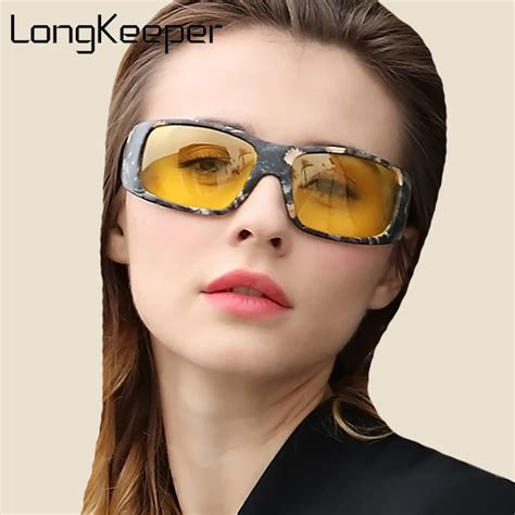 brand long keeper polarized night vision glasses yellow driving sunglasses men women brand