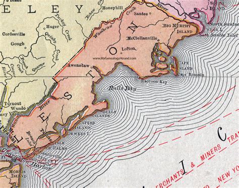 Charleston County South Carolina 1911 Map Rand Mcnally Mt