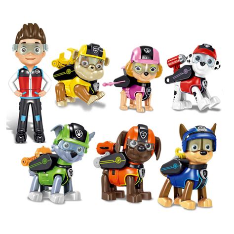 Paw Patrol Captain Ryder Action Figures Toy 7pcs Sets