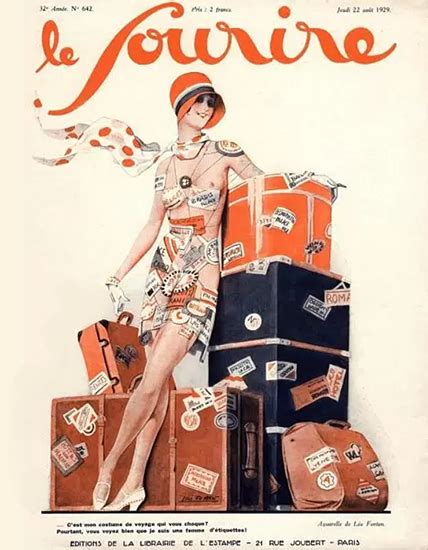 Le Sourire 1929 Voyage Leo Fontan Mad Men Art Vintage Ad Art Collection