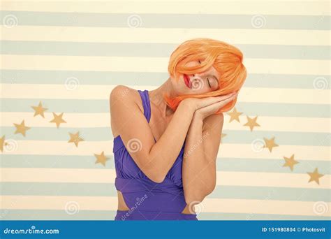 Woman Practicing Sleepy Emotional Expression Lady Actress Practicing