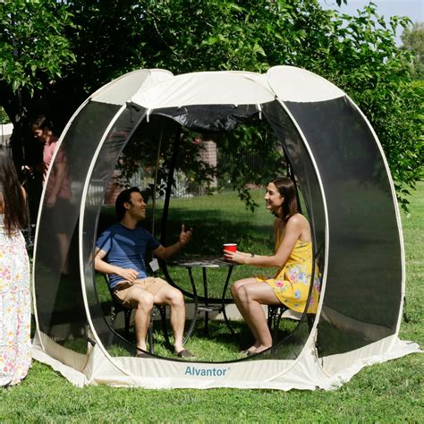 Screen House Camping Instant 10x10 Canopy Beige