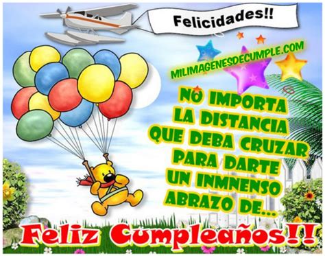 Imágenes Con Frases De Cumple Inmenso Abrazo De Feliz Cumpleaños