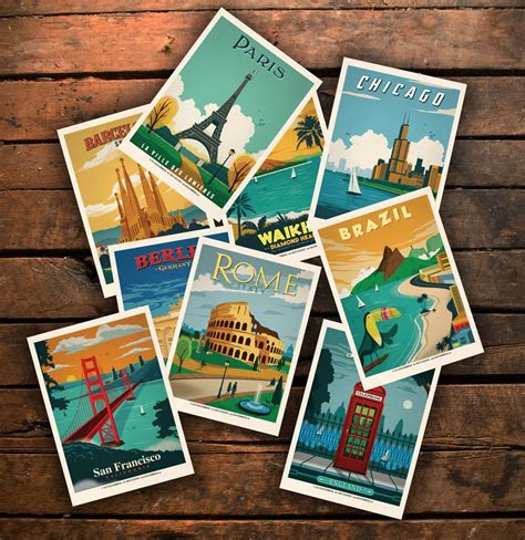 World Travel Series Postcard Set Vintage Postcards Travel Travel