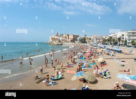 San Sebastian Beach In Sitges Near Barcelona Costa Dorada Costa