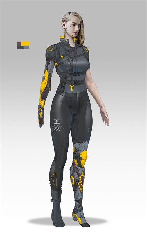 Artstation Explore Cyberpunk Character Sci Fi Fashion Female