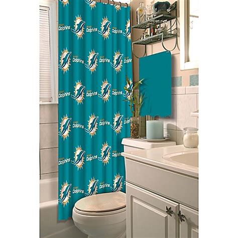Modern bath comes equipped with the latest and stylish bathroom accessories and fittings that modular attach bathroom and master bathroom can be designed with these images in mind. NFL Miami Dolphins Shower Curtain - Bed Bath & Beyond