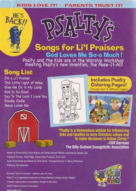 Psaltys Songs For Lil Praisers Vol 1 Neverdiemedia