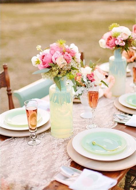 45 Peach And Mint Spring Summer Wedding Color Ideas 2023
