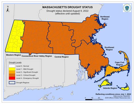 Drought Conditions Worsen in CT River Valley, Southeast, and Cape Cod