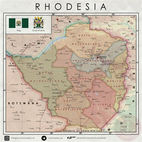 Map Of Rhodesia By Falcohumaniora21 On Deviantart