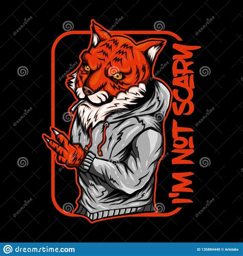 Scary Tiger In The Woods Royalty Free Stock Photo