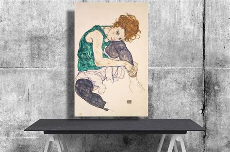 Egon Schiele Seated Woman 24x35 Inches Canvas Print Canvas Prints