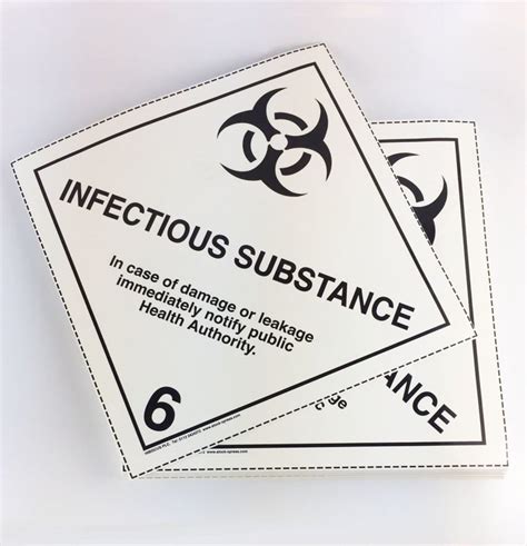 Class 6 2 Infectious Substance Placards Stock Xpress Com