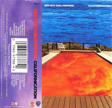 Californication De Red Hot Chili Peppers 1999 K7 Cdandlp Ref