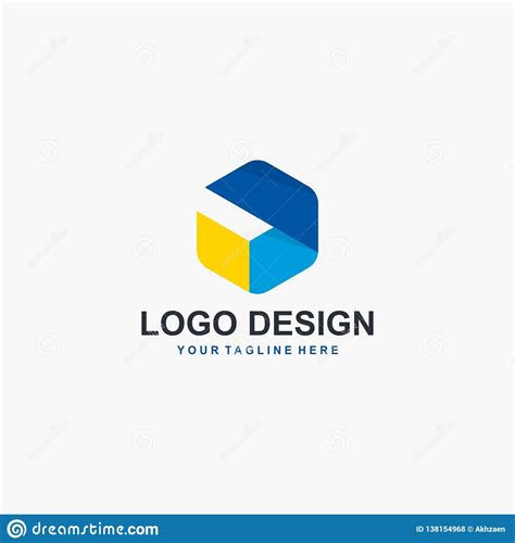 Polygonal Technology Logo Design Vector Stock Vector Illustration Of
