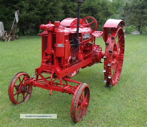 1937 Farmall F12 Wide Front Full Steel Vintage Tractor Complete With Plow