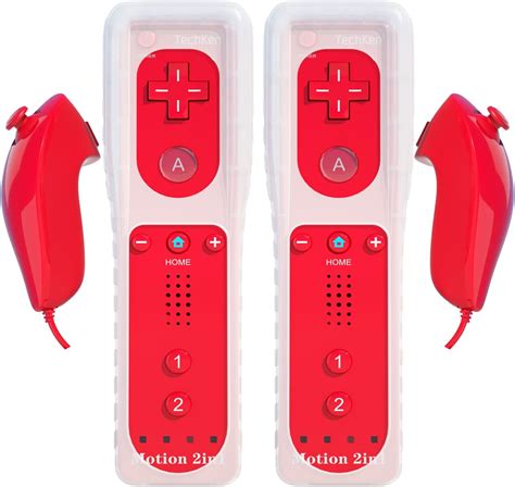 Techken 2 Sets Remote Controller For Wii Replacement Remote Built In
