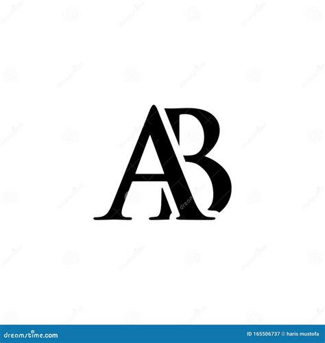 Initial Ab Alphabet Logo Design Template Vector