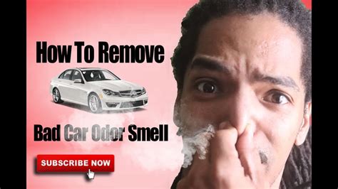 Place a bowl of baking soda in the car overnight, the baking soda should work to absorb any unpleasant smells. How Remove Bad Car Smell (Odor Hack) - YouTube
