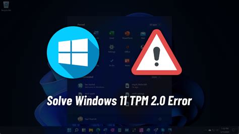 How To Fix Tpm 20 Error When Installing Windows 11 Check Steps