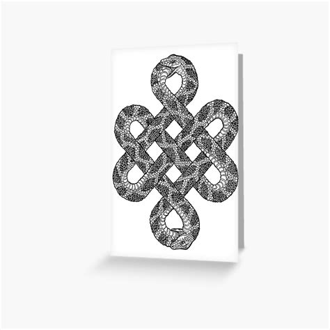 Celtic Knot Snake Ouroboros Design Greeting Card For Sale By