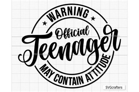 Warning Official Teenager Svg Png Official 2167237