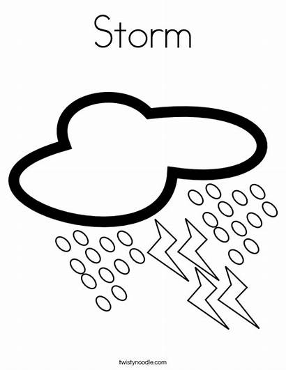 Coloring Clipart Weather Pages Preschool Storm Clip