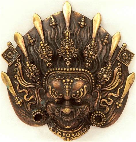 Mahakala Mask Repousse Mask From Nepal Tibet Fashion Masks Mask