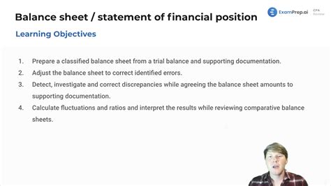 Lesson Balance Sheet Statement Of Financial Position Practice
