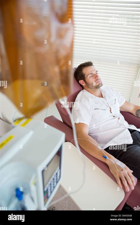 Male Patient Receiving Chemotherapy Stock Photo Alamy