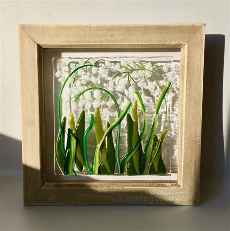 Fused Glass Wall Art Fused Glass Lily Of The Valley Fused Glass