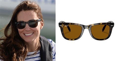 Kate Middleton’s Ray Ban Folding Wayfarer Sunglasses In Tortoise Brown