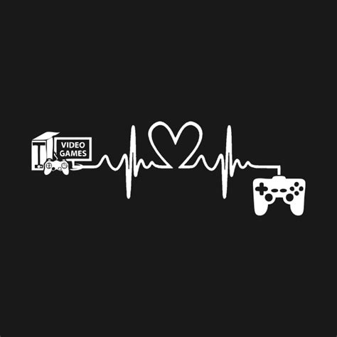 Gamer Heartbeat Funny Video Gamer T Gaming Geek Heartbeat Gamer