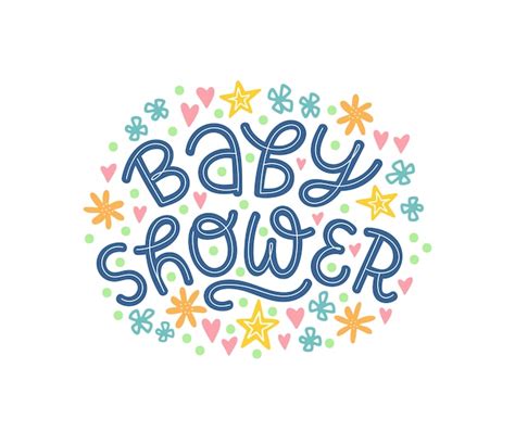 Letras De Baby Shower Vector Premium