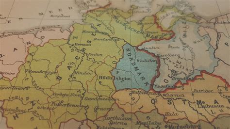 1890 Vintage Map Of Germany In Year 1000 Etsy Uk