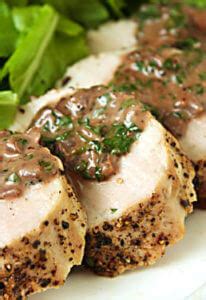 Season to taste with salt and pepper. Pork Tenderloin With Burgundy Peppercorn Sauce | Gimme ...