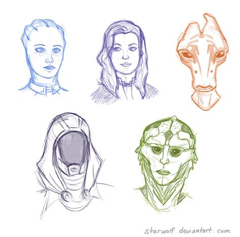 Mass Effect 3 Sketches By Starwolf94 On Deviantart