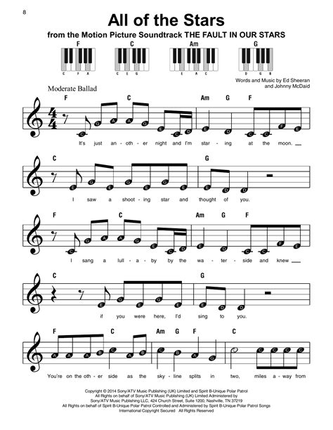 Look no further because we at musicnotesroom.com have the right sheet music for you. All Of The Stars Sheet Music | Ed Sheeran | Super Easy Piano