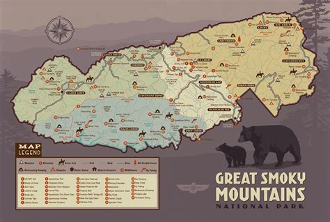 Exploring The Great Smoky Mountains National Park Map In 2023 Map Of