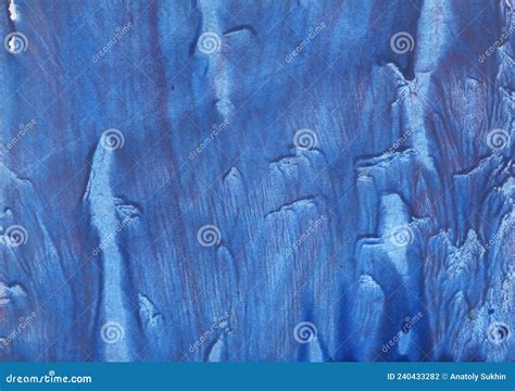 Saturated Blue Abstract Painting Background Texture Stock Photo Image