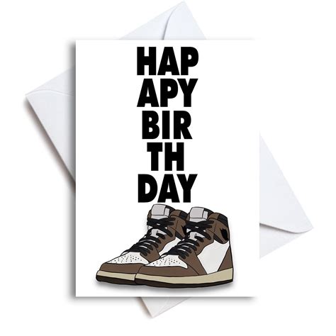 Sneakers Birthday Card Sneakers Gotem Birthday Card Etsy
