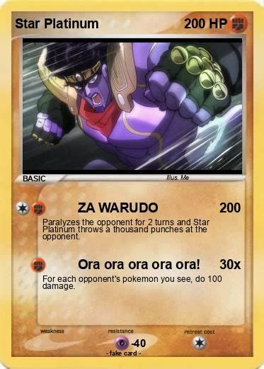 Pokémon Star Platinum 76 76 Za Warudo My Pokemon Card