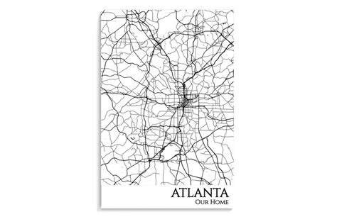 Atlanta City Streets Map Print Wall Art Geojango Maps